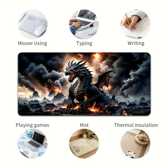 Dragon Gaming Mouse Pad Non-Slip, Durable for Gaming & Office XL 11.8 x 27.5 - Picture 4 of 4